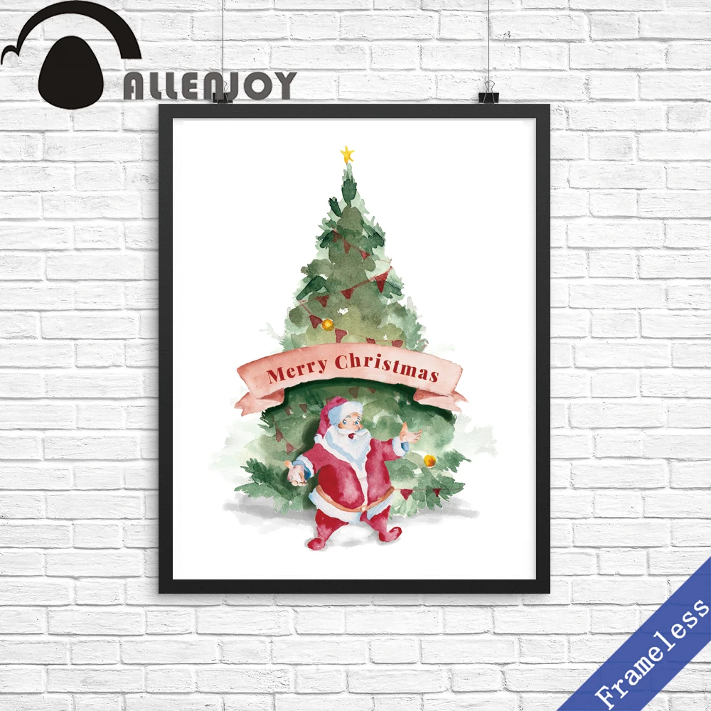 Unframed Canvas print Hand Painted watercolor Santa Claus Christmas tree poster picture wall art Oil painting decoration decor
Unframed Canvas print Hand Painted watercolor Santa Claus Christmas tree poster picture wall art Oil painting decoration decor