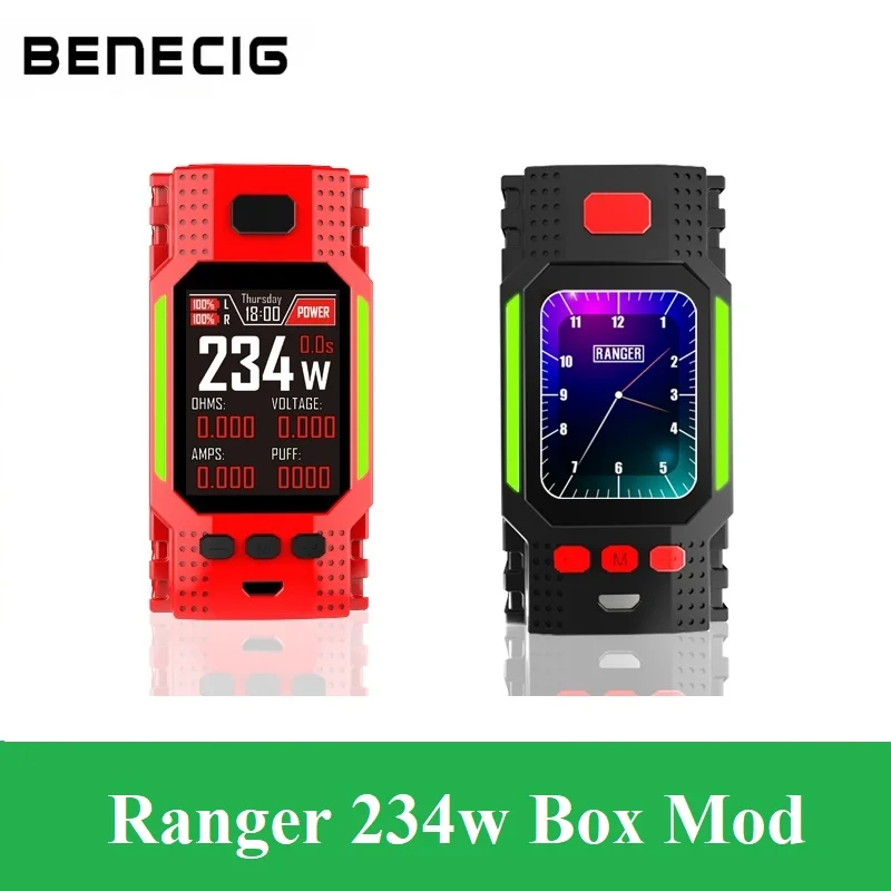 Ranger 234w E Cigarette Mod Box With Big Display Dual 18650 Battery Power Vape Mod VW TCR Mode Electronic Cigarette Vaporizer
Ranger 234w E Cigarette Mod Box With Big Display Dual 18650 Battery Power Vape Mod VW TCR Mode Electronic Cigarette Vaporizer