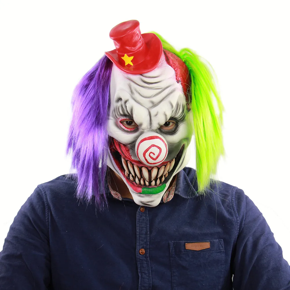 Horrible Scary Demon Clown Latex Mask Halloween Mischievous Mask Evil Joker Killer Terror Prop Novelty Masquerade Full Face Mask
Horrible Scary Demon Clown Latex Mask Halloween Mischievous Mask Evil Joker Killer Terror Prop Novelty Masquerade Full Face Mask