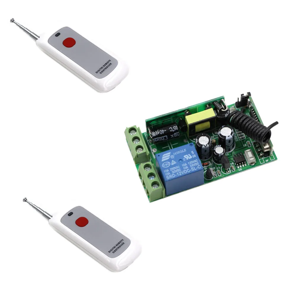 AC 85V 120V 110V 220V 230V 250V Wireless Remote Control Switch 10A Relay Switch Receiver Transmitter For Lamp/Light LED ON OFF
AC 85V 120V 110V 220V 230V 250V Wireless Remote Control Switch 10A Relay Switch Receiver Transmitter For Lamp/Light LED ON OFF