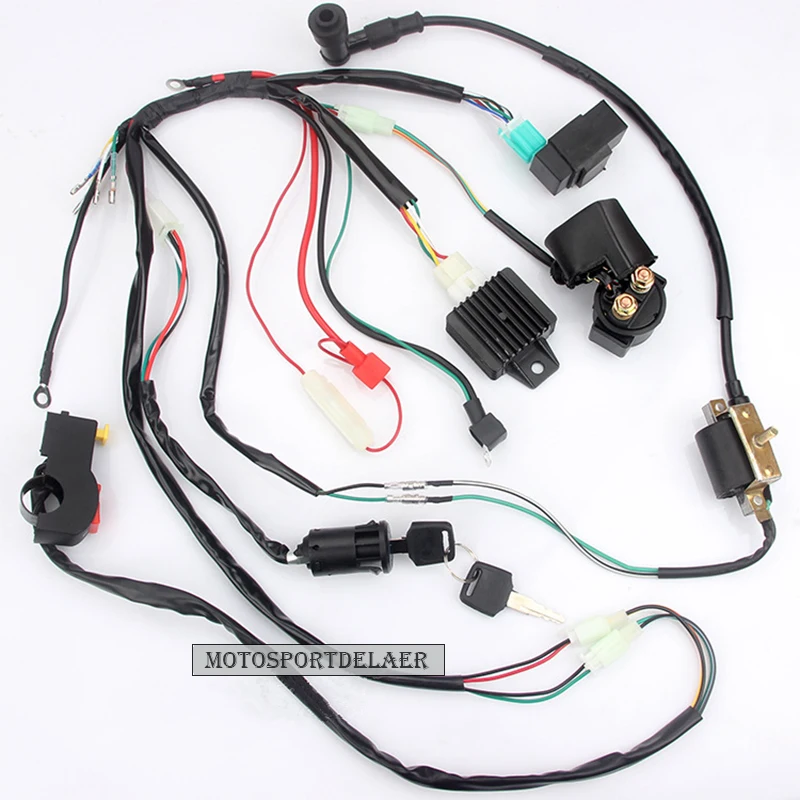 New Motorcycle CDI Wiring Harness Loom Ignition Solenoid Coil Rectifier for 50cc 110cc 125cc PIT Quad Dirt Bike ATV
New Motorcycle CDI Wiring Harness Loom Ignition Solenoid Coil Rectifier for 50cc 110cc 125cc PIT Quad Dirt Bike ATV