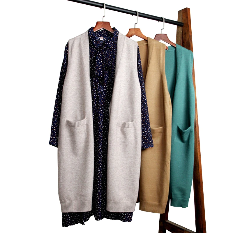 Rabbit Cored Yarn Knitting Long Female Vest Fashion Loose Women's Sleeveless Jacket Winter Autumn Casual Sweater Vest Cardigan
Rabbit Cored Yarn Knitting Long Female Vest Fashion Loose Women's Sleeveless Jacket Winter Autumn Casual Sweater Vest Cardigan
