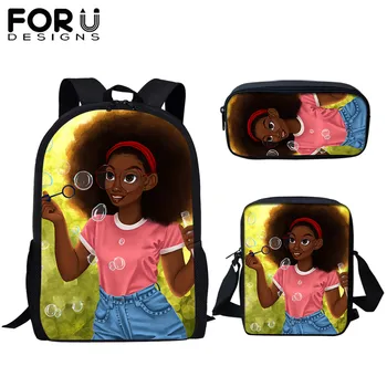 FORUDESIGNS School Bags for Kids Black Art African Cartoon Girls Print Women Backpack School Primary Book Bags Set Mujer Satchel
FORUDESIGNS School Bags for Kids Black Art African Cartoon Girls Print Women Backpack School Primary Book Bags Set Mujer Satchel