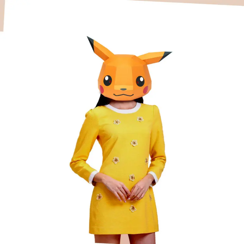 Paper Mask 3d Pikachu Costume Cosplay DIY Paper Craft Model Mask Christmas Halloween Prom Party Gift
Paper Mask 3d Pikachu Costume Cosplay DIY Paper Craft Model Mask Christmas Halloween Prom Party Gift