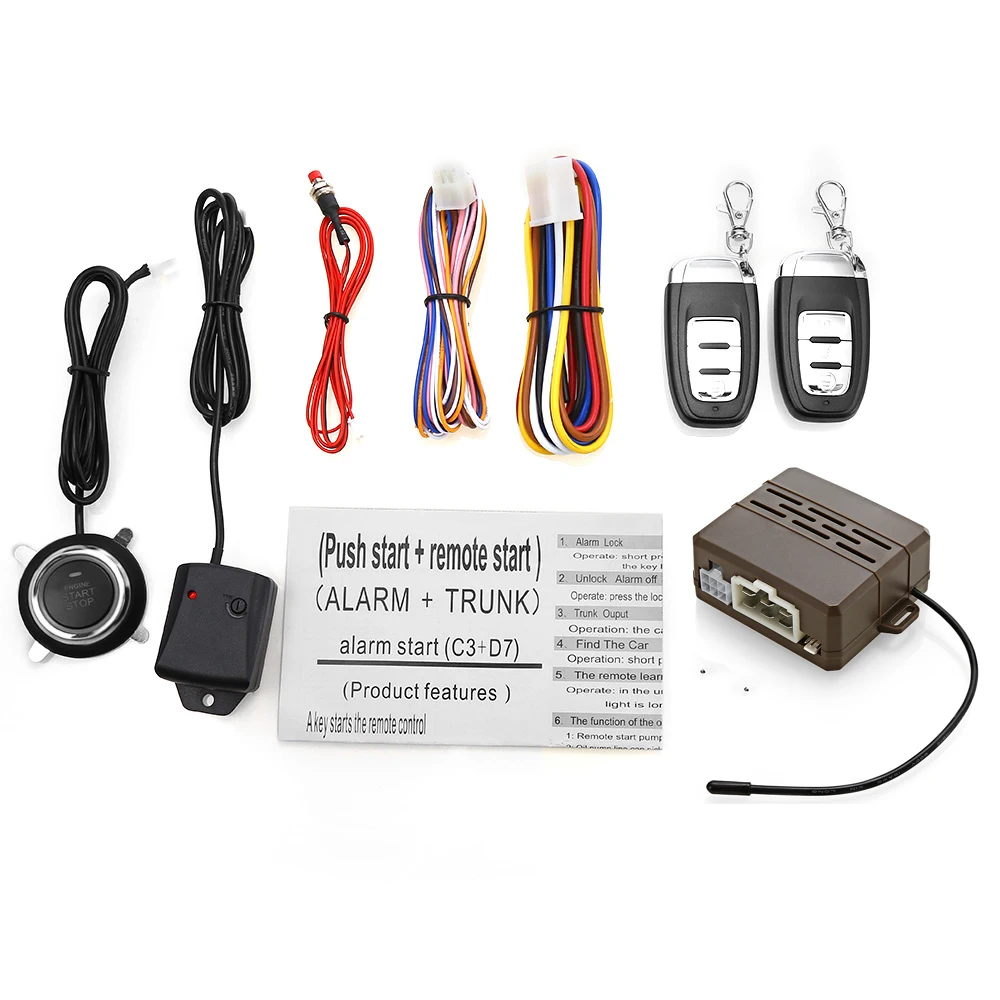 Universal Car Burglar Alarm Anti-Theft One-Way Keyless Entry System Engine Start Up/Stop Lock/Unlock Searching Trunk Oil Pump
Universal Car Burglar Alarm Anti-Theft One-Way Keyless Entry System Engine Start Up/Stop Lock/Unlock Searching Trunk Oil Pump