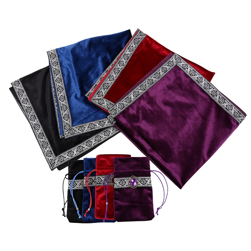 Tarot Tablecloth With Bags Flocking Fabric Beautiful Stone Tarot Board Game Accessories By Hand Red Purple Blue Black
Tarot Tablecloth With Bags Flocking Fabric Beautiful Stone Tarot Board Game Accessories By Hand Red Purple Blue Black