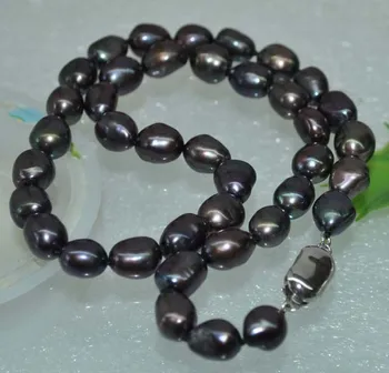 Women Gift Freshwater Jewelry Genuine Natural fashion 9-10mm Black Cultured Pearl NecklaceGenuine Selling Huge
Women Gift Freshwater Jewelry Genuine Natural fashion 9-10mm Black Cultured Pearl NecklaceGenuine Selling Huge