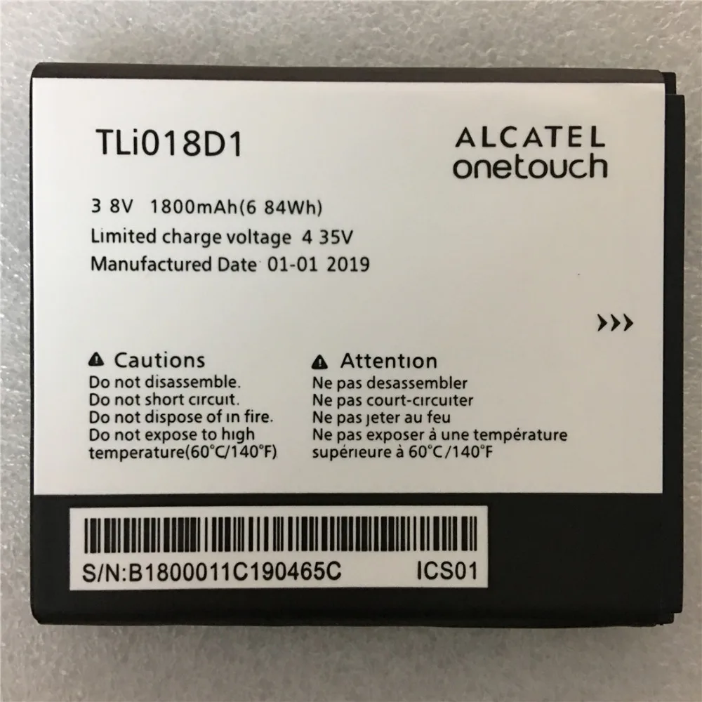 Аккумулятор 1800 мАч TLi018D1 для Alcatel One Touch Pop D5 Dual 5038x OT5038X 3 5015D OT 5016 Bateria Batterij AKKU |