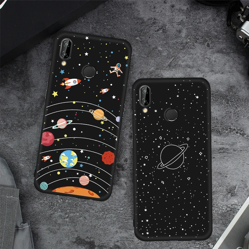 Phone Case For Huawei Nova 3 3E 3i Silicone Black Mattte Pattern TPU Case Cover For Huawei Nova 3i 2i Fundas Capa