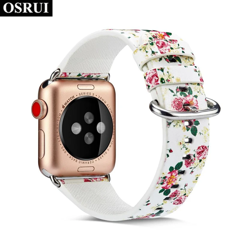 Printed Leather Strap for apple watch band correa 4 44mm 40mm Floral Pattern Fashion watchbands bracelet iwatch 3/2/1 42mm 38mm
Printed Leather Strap for apple watch band correa 4 44mm 40mm Floral Pattern Fashion watchbands bracelet iwatch 3/2/1 42mm 38mm