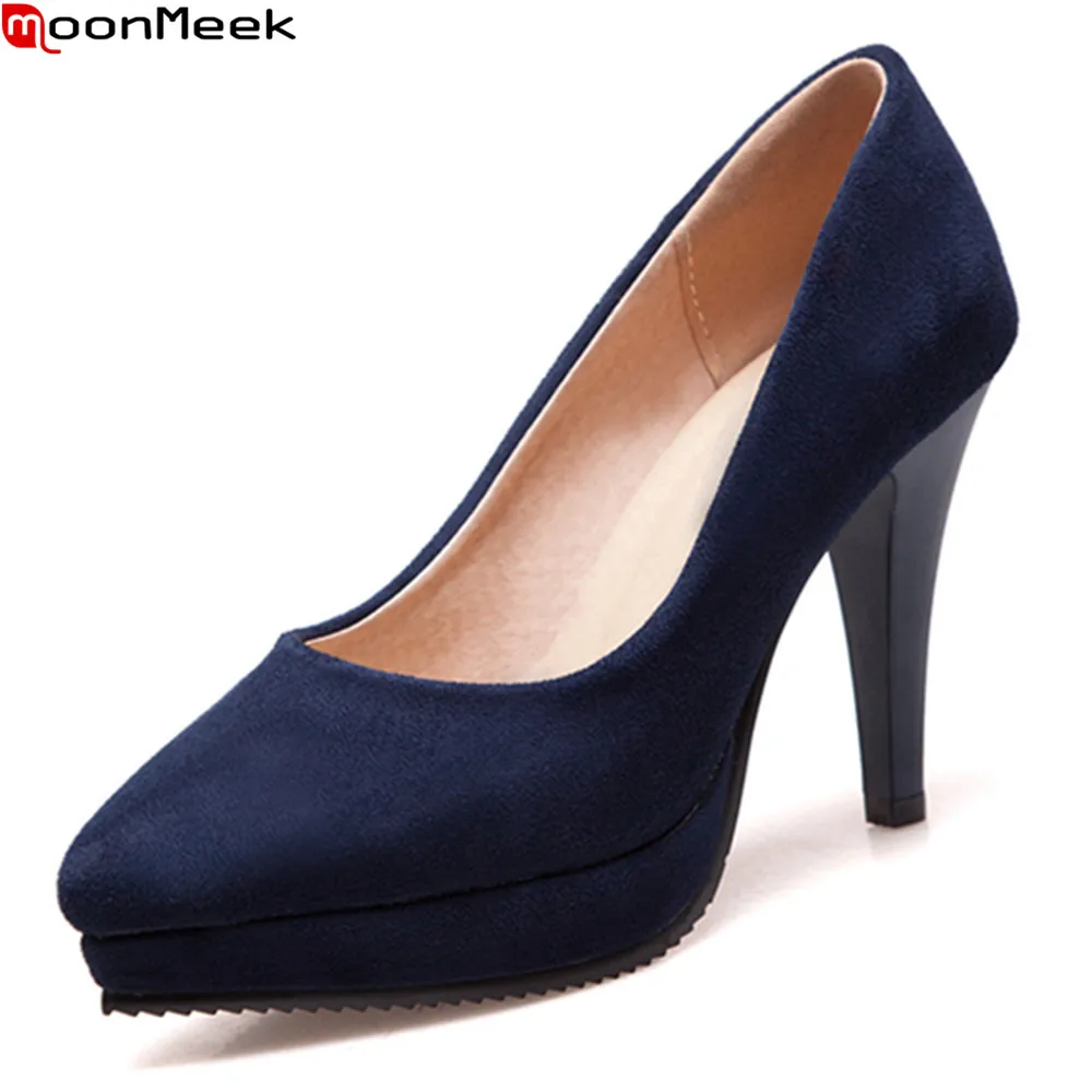 MoonMeek summer spring new fashion female platform shoes extreme high heels pointed toe slip on shallow dress ladies shoes
MoonMeek summer spring new fashion female platform shoes extreme high heels pointed toe slip on shallow dress ladies shoes