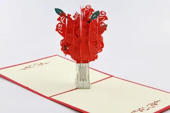 Red Rose Tree pop up card /3D kirigami card/ handmade greeting card Free shipping
Red Rose Tree pop up card /3D kirigami card/ handmade greeting card Free shipping