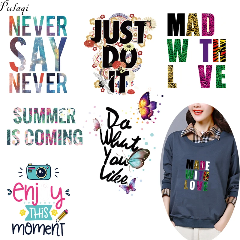 Pulaqi Summer Refreshing Popular Text Iron On Transfers Pvc Letter Patches DIY Heat Thermal Transfer For Clothes T-shirt Decor F
Pulaqi Summer Refreshing Popular Text Iron On Transfers Pvc Letter Patches DIY Heat Thermal Transfer For Clothes T-shirt Decor F