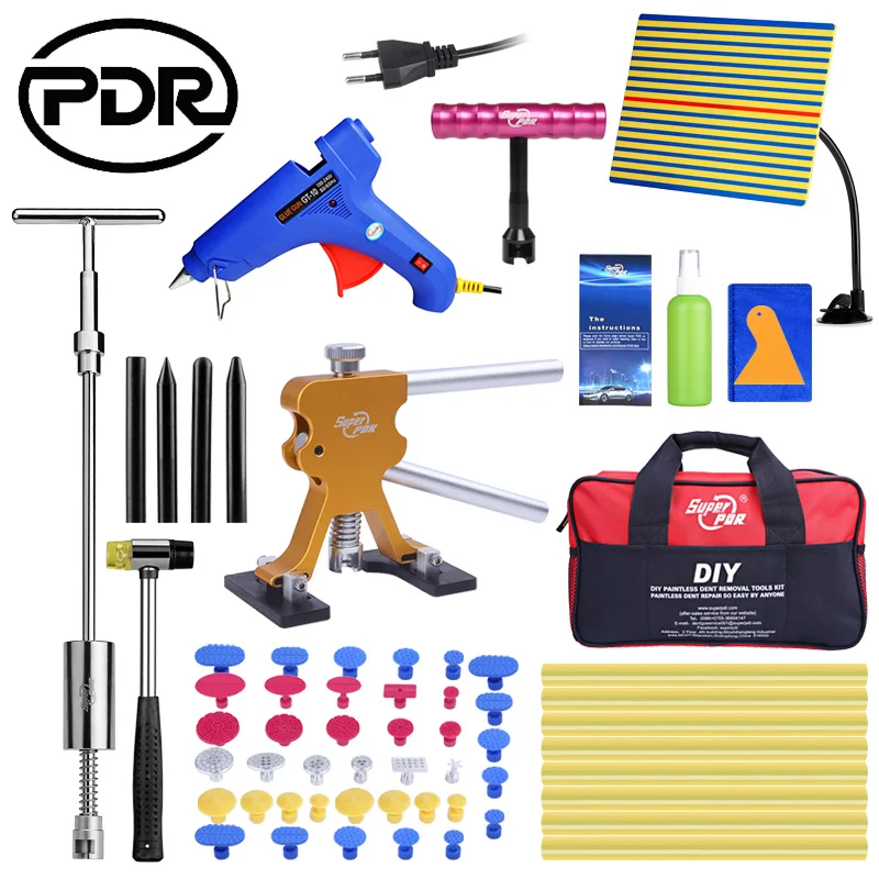 PDR LED Line Board Dent Lifter Repair Tool Set with Rubber Hammer Glue Gun Glue Sticker for Car Collision
PDR LED Line Board Dent Lifter Repair Tool Set with Rubber Hammer Glue Gun Glue Sticker for Car Collision