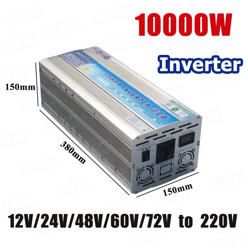 GTK Car Inverter 12v 24v 48v 60v 72v 220v 10000w peak current Convertor Transformer 12V 220V 10kW Inversor + LCD Display
GTK Car Inverter 12v 24v 48v 60v 72v 220v 10000w peak current Convertor Transformer 12V 220V 10kW Inversor + LCD Display