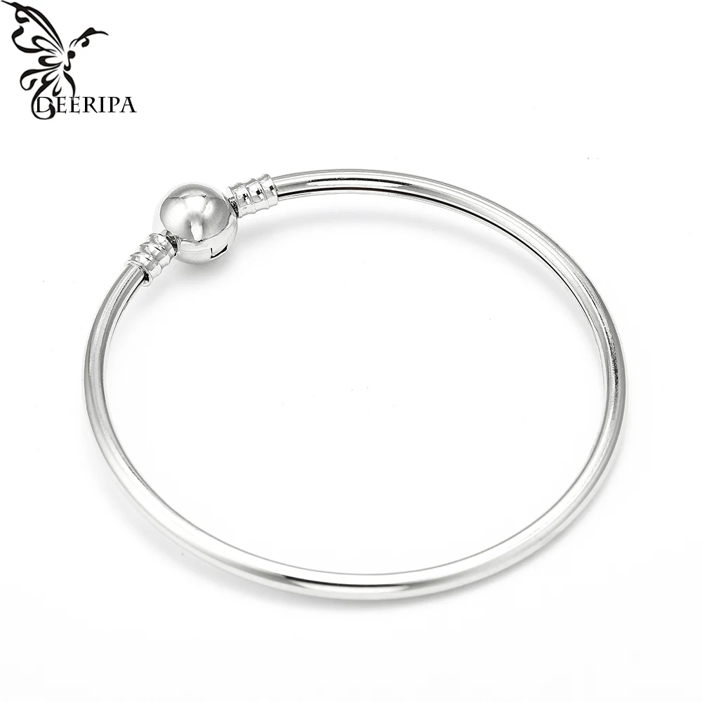 High Quality European Charm Bracelet Silver Color 65mm Diameter Brand Bracelet&Bangle For Women Jewelry Accessories
High Quality European Charm Bracelet Silver Color 65mm Diameter Brand Bracelet&Bangle For Women Jewelry Accessories