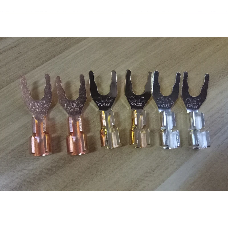 Hi-End 5mm CMC Solid Copper Speaker Y Spades Fork connector Plug Banana plug Speaker Amplifier socket
Hi-End 5mm CMC Solid Copper Speaker Y Spades Fork connector Plug Banana plug Speaker Amplifier socket