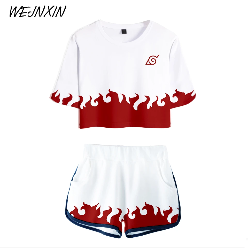 VAGROVSY 3D Naruto Cosplay Two Piece Set Women 2018 Summer Sexy Crop Tops + Shorts Pants Anime Elastic Waist Tracksuit Women
VAGROVSY 3D Naruto Cosplay Two Piece Set Women 2018 Summer Sexy Crop Tops + Shorts Pants Anime Elastic Waist Tracksuit Women