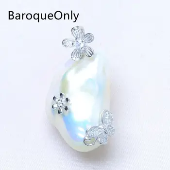 BaroqueOnly 'butterfly loves flowers' special baroque pearl pendants real freshwater pearls elegant jewelry PAF
BaroqueOnly 'butterfly loves flowers' special baroque pearl pendants real freshwater pearls elegant jewelry PAF