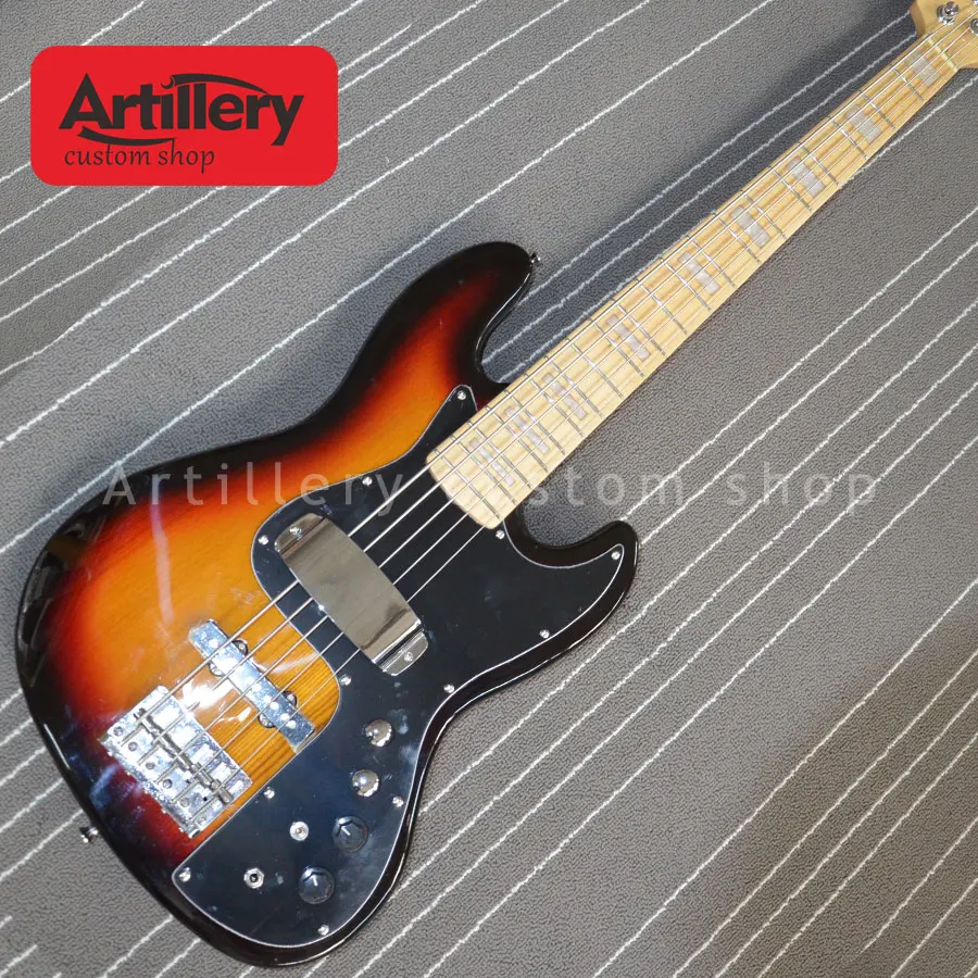 Artillery factory custom JAZZ BASS 5 strings bass guitar with maple fingerboard sun burst color musical instrument shop
Artillery factory custom JAZZ BASS 5 strings bass guitar with maple fingerboard sun burst color musical instrument shop