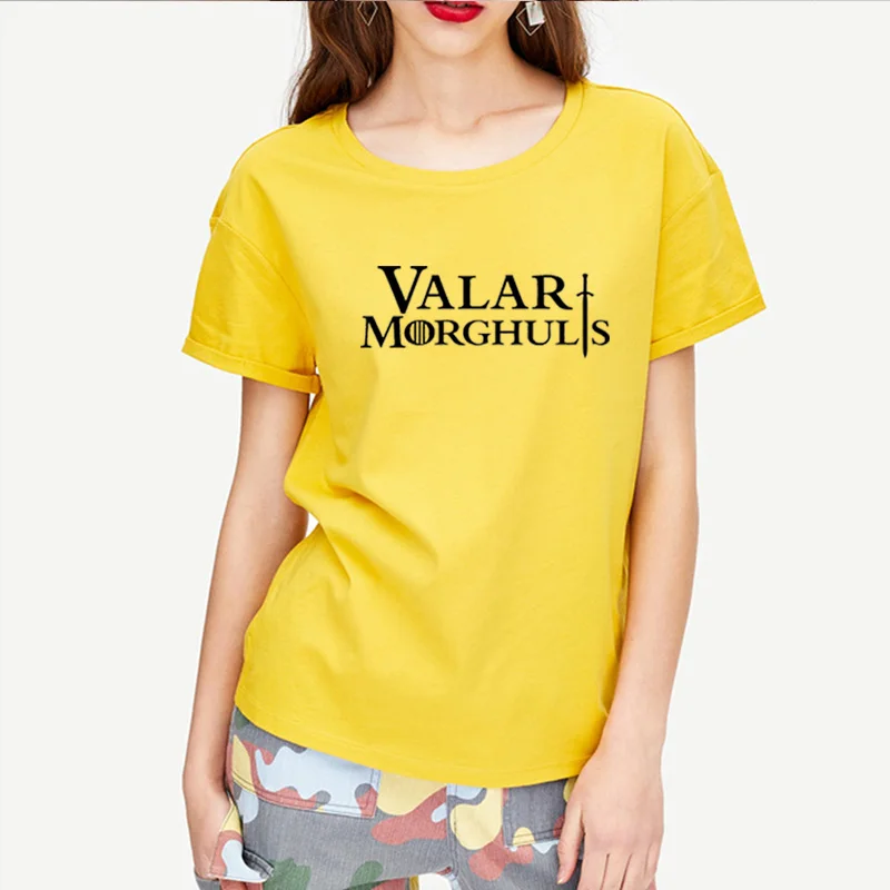 2019 summer 100% cotton VALAR MORGHULIS Game Of Thrones fashion t shirt women brand tops harajuku t-shirt women for movie
2019 summer 100% cotton VALAR MORGHULIS Game Of Thrones fashion t shirt women brand tops harajuku t-shirt women for movie