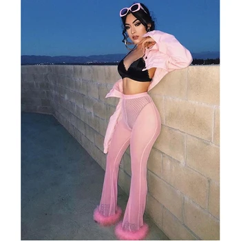 2019 Summer Sexy Women Pants Solid Color Perspective Slim High Waist Ladies Wide Leg Pants Casual Pants Multi-color Optional
2019 Summer Sexy Women Pants Solid Color Perspective Slim High Waist Ladies Wide Leg Pants Casual Pants Multi-color Optional