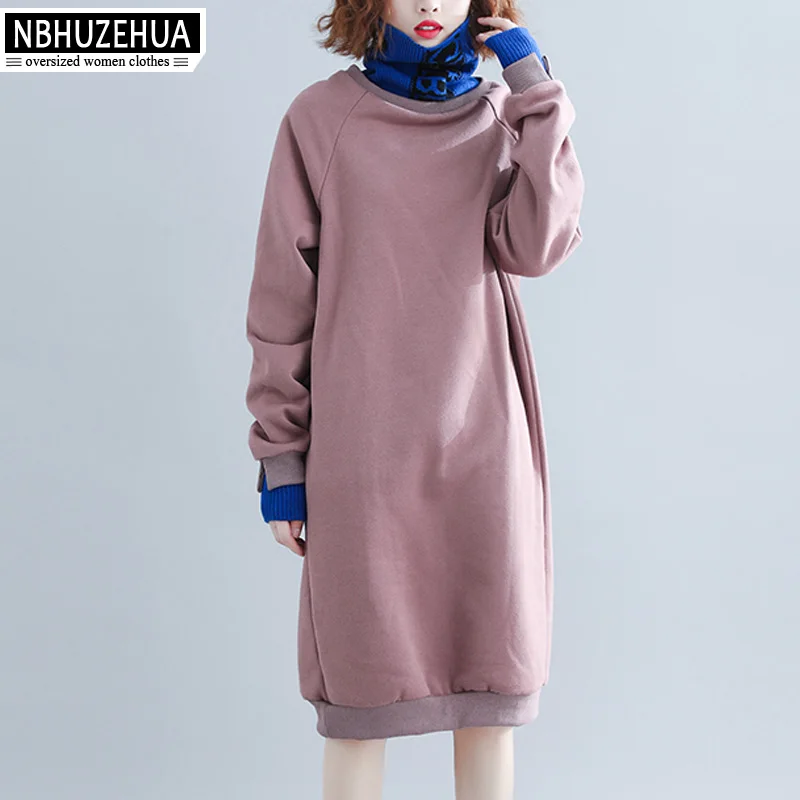 NBHUZEHUA Plus Size Dresses For Women Turtleneck Thicken Velvet Sweatshirt Casual Dress Spring 2019 Korean Clothes 4XL 19-D108
NBHUZEHUA Plus Size Dresses For Women Turtleneck Thicken Velvet Sweatshirt Casual Dress Spring 2019 Korean Clothes 4XL 19-D108