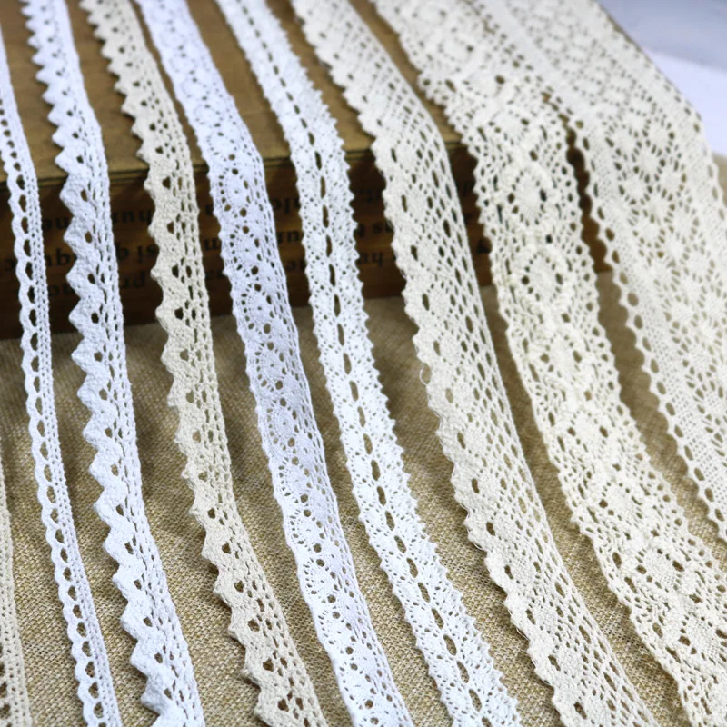 Cotton Lace Ribbon Beige White Black 5Yards DIY Handmade Wedding Party Craft Gift Packing Patchwork Cotton Crocheted Lace Ribbon
Cotton Lace Ribbon Beige White Black 5Yards DIY Handmade Wedding Party Craft Gift Packing Patchwork Cotton Crocheted Lace Ribbon
