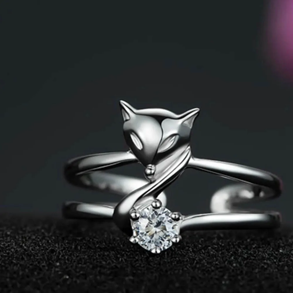 2019 New Design Cute Fox Rings for Women Double Layer Open Rings High Quality Rhinestone Party Rings Jewelry
2019 New Design Cute Fox Rings for Women Double Layer Open Rings High Quality Rhinestone Party Rings Jewelry