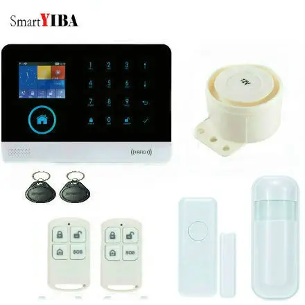 SmartYIBA RFID APP Control&SMS Arm/Disarm Wireless GSM Alarm System WIFI Alarmes Wired Siren Alert Door Motion Sensor Alarm
SmartYIBA RFID APP Control&SMS Arm/Disarm Wireless GSM Alarm System WIFI Alarmes Wired Siren Alert Door Motion Sensor Alarm