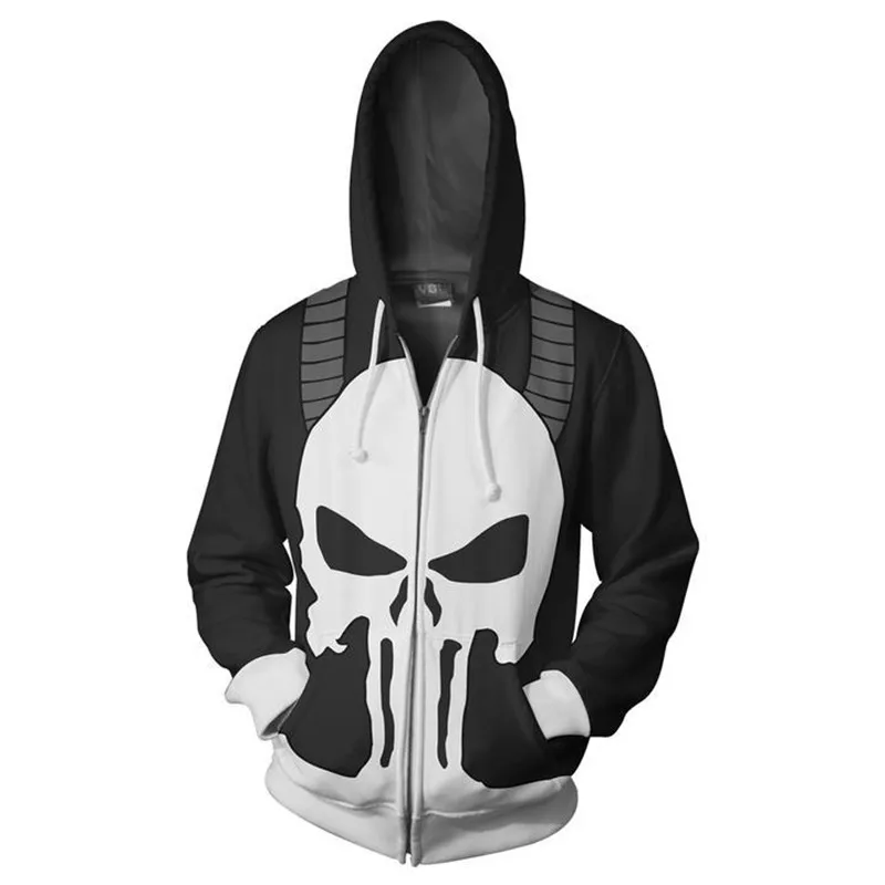 Fans Wear Sweatshirt Punisher Printed Hoodies Frank Castle Cosplay Zip Up Hoodie Mans Sweatshirts
Fans Wear Sweatshirt Punisher Printed Hoodies Frank Castle Cosplay Zip Up Hoodie Mans Sweatshirts