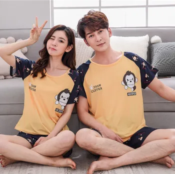 Summer Cotton Cartoon Pajama Sets Couple Loungewear Pijama Short Pyjamas Men Pajama Sleepwear Nightwear 3XL 4XL 5Xl Homewear
Summer Cotton Cartoon Pajama Sets Couple Loungewear Pijama Short Pyjamas Men Pajama Sleepwear Nightwear 3XL 4XL 5Xl Homewear