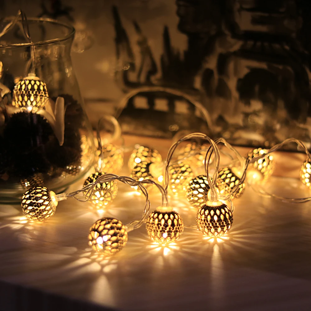 CROLED Fairy String Light Moroccan Ball Shape Lamp Iron Light Decoration Rope for Living Room Bar Parties Festival Warm White
CROLED Fairy String Light Moroccan Ball Shape Lamp Iron Light Decoration Rope for Living Room Bar Parties Festival Warm White