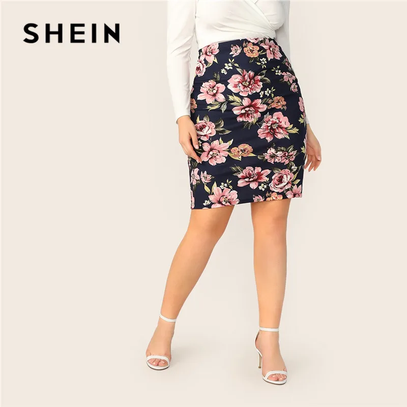 SHEIN Plus Size Botanical Floral Print Pencil Skirt Women Clothes 2019 Boho Navy Midi Skirt Spring Summer High Waist Skirt
SHEIN Plus Size Botanical Floral Print Pencil Skirt Women Clothes 2019 Boho Navy Midi Skirt Spring Summer High Waist Skirt