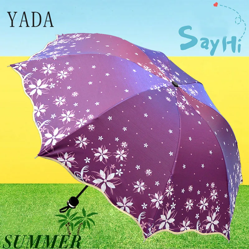 YADA Fashion Flower Lace Color Flash Umbrella Rainy Princess Umbrella For Women Men UV Folding Windproof Umbrellas Parasol YD179
YADA Fashion Flower Lace Color Flash Umbrella Rainy Princess Umbrella For Women Men UV Folding Windproof Umbrellas Parasol YD179