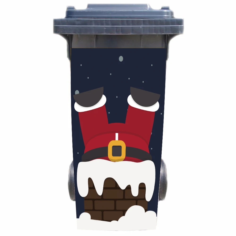 DIY Christmas decoration Santa into the chimney Waterproof Sticker Decals Rubbish bin trash can Cover sticker 120liter 240liter
DIY Christmas decoration Santa into the chimney Waterproof Sticker Decals Rubbish bin trash can Cover sticker 120liter 240liter