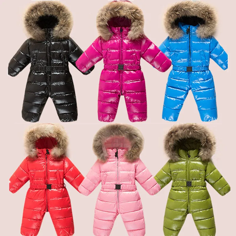 -30 Baby Girls Winter Warm Hooded Down Rompers Kids Real Fur Collar Thickened Down Jumpsuits Baby Child White Duck Down Romper
-30 Baby Girls Winter Warm Hooded Down Rompers Kids Real Fur Collar Thickened Down Jumpsuits Baby Child White Duck Down Romper