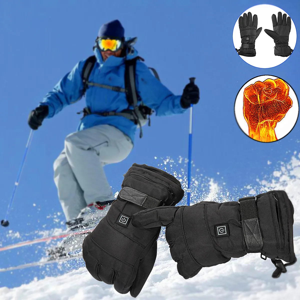 Winter Battery Heating Gloves Waterproof Lithium Battery Heating Glove Smart Electric Heated Gloves Inner Thicken Cotton Warm
Winter Battery Heating Gloves Waterproof Lithium Battery Heating Glove Smart Electric Heated Gloves Inner Thicken Cotton Warm