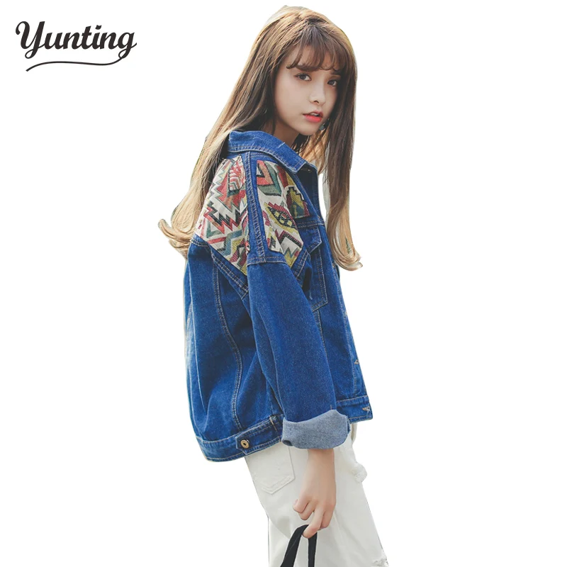 2018 Womens Jeans Jacket Autumn Loose Geometrical Patchwork Designs Denim Jackets Outerwear Female HARAJUKU Long-sleeve Top Coat
2018 Womens Jeans Jacket Autumn Loose Geometrical Patchwork Designs Denim Jackets Outerwear Female HARAJUKU Long-sleeve Top Coat