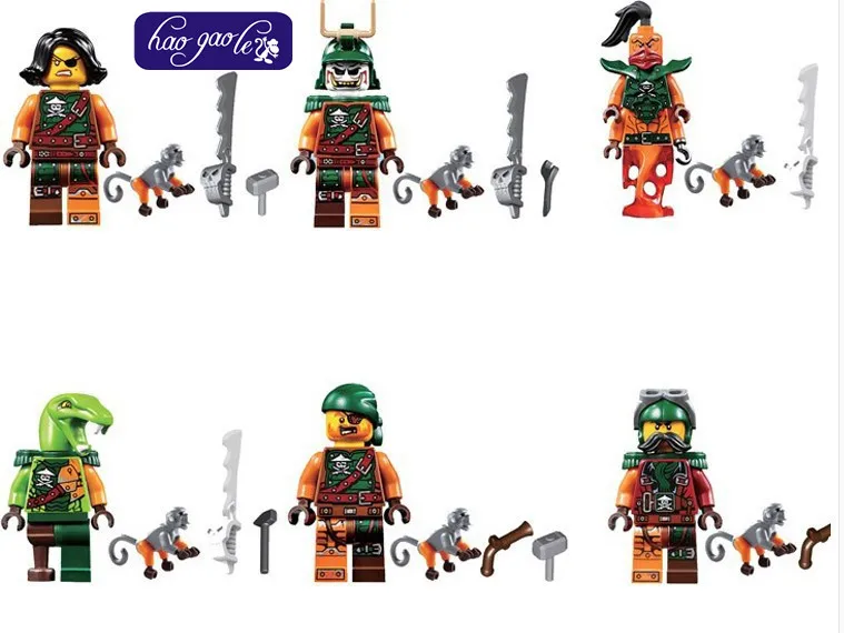 6PCS 10035-10040 figures Nadakhan Djinn Monkey Wretch Cyren Flintlocke mit CLANCEE Blocks Toy Compatible
6PCS 10035-10040 figures Nadakhan Djinn Monkey Wretch Cyren Flintlocke mit CLANCEE Blocks Toy Compatible