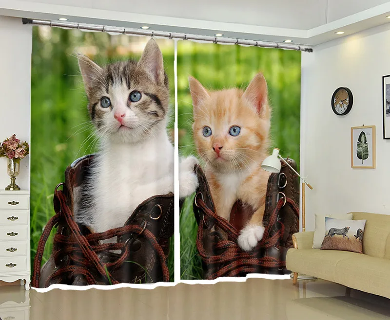 Curtain kids animal cat print Luxury Blackout 3D Window Curtain Living Room Bedroom Cortina Drapes Rideaux Customized pillowcase
Curtain kids animal cat print Luxury Blackout 3D Window Curtain Living Room Bedroom Cortina Drapes Rideaux Customized pillowcase
