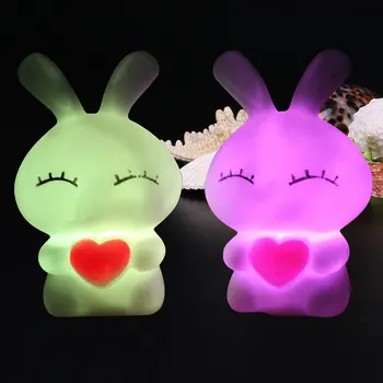 7 Changing Color LED Lamp Night Light Rabbit Shape Cute Led Luminous Toys Home Party Night Lighting Table Decoration Gift
7 Changing Color LED Lamp Night Light Rabbit Shape Cute Led Luminous Toys Home Party Night Lighting Table Decoration Gift