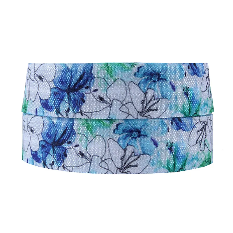 (50 yards/lot) New arrival watercolor white and blue flower patterns foe fold over elastic ribbon roll
(50 yards/lot) New arrival watercolor white and blue flower patterns foe fold over elastic ribbon roll