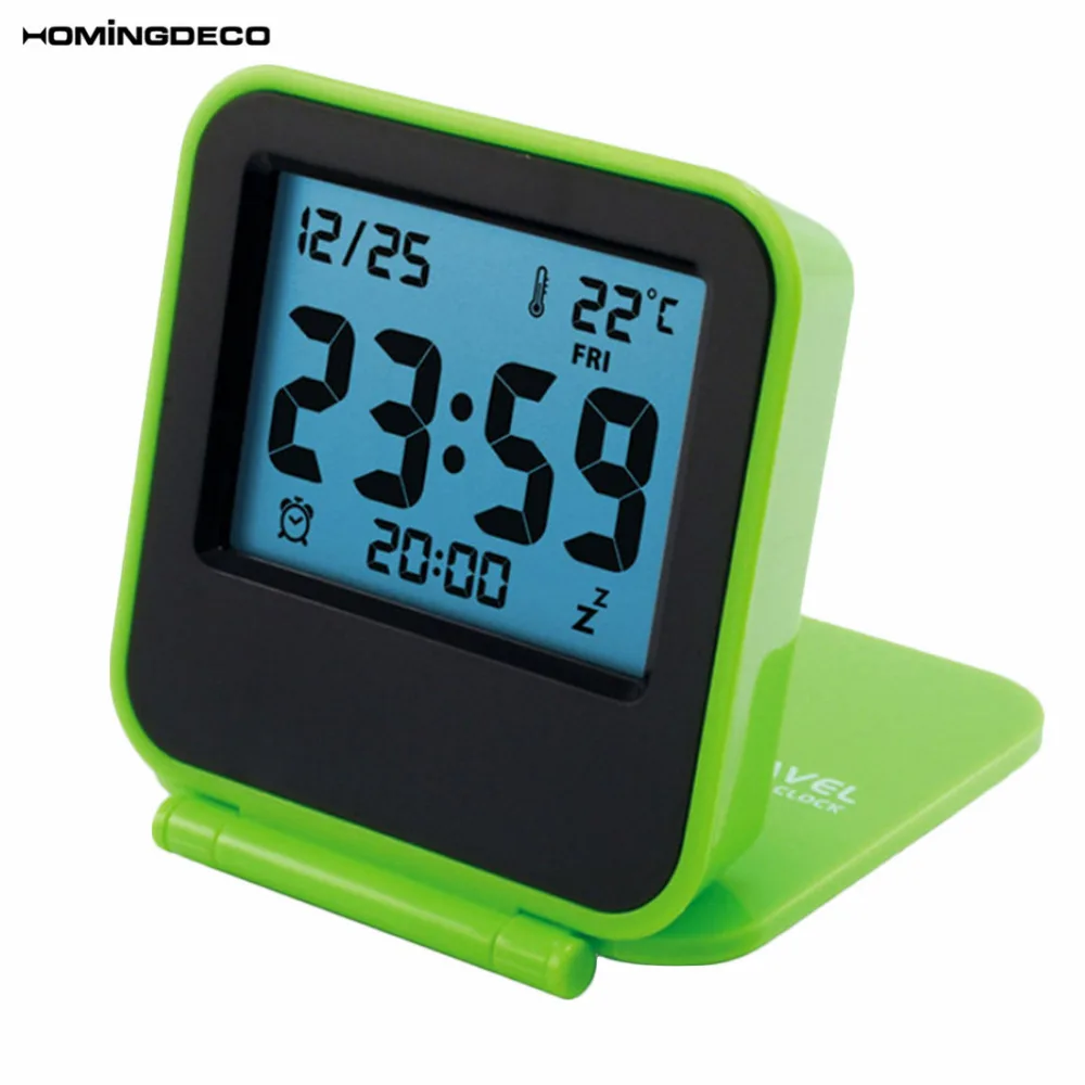 Alarm Clock Digital Foldable Silent Night Light LCD Digital Travel Electronic Desk Alarm Clock For Kids Children Men - Green
Alarm Clock Digital Foldable Silent Night Light LCD Digital Travel Electronic Desk Alarm Clock For Kids Children Men - Green