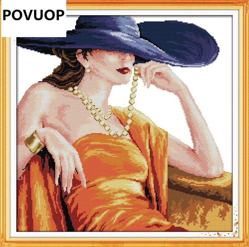 POVUOP cross stitch 61X61cm/24''X24''11ct Precision printed shepherd Cross stitch Graceful Noble woman
POVUOP cross stitch 61X61cm/24''X24''11ct Precision printed shepherd Cross stitch Graceful Noble woman