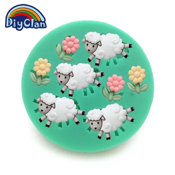 Mini 3 flowers 4 sheeps silicone Chocolate and fondant mold for cake decorating baking animal Decro polymer clay tools F0062XY35
Mini 3 flowers 4 sheeps silicone Chocolate and fondant mold for cake decorating baking animal Decro polymer clay tools F0062XY35