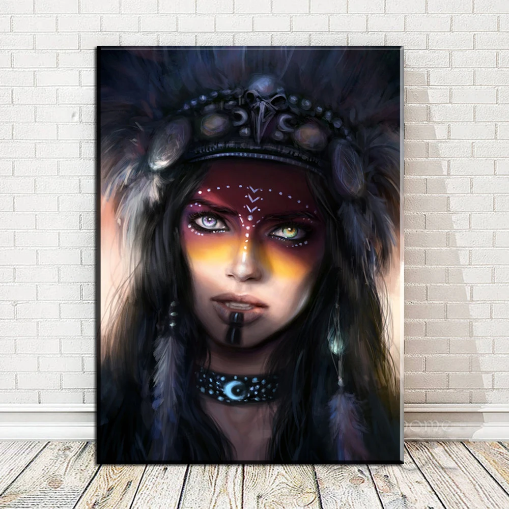 Indians Women Feather Abstract Nordic Posters and Prints Art Canvas Painting Home Decor Wall Pictures For Living Room
Indians Women Feather Abstract Nordic Posters and Prints Art Canvas Painting Home Decor Wall Pictures For Living Room