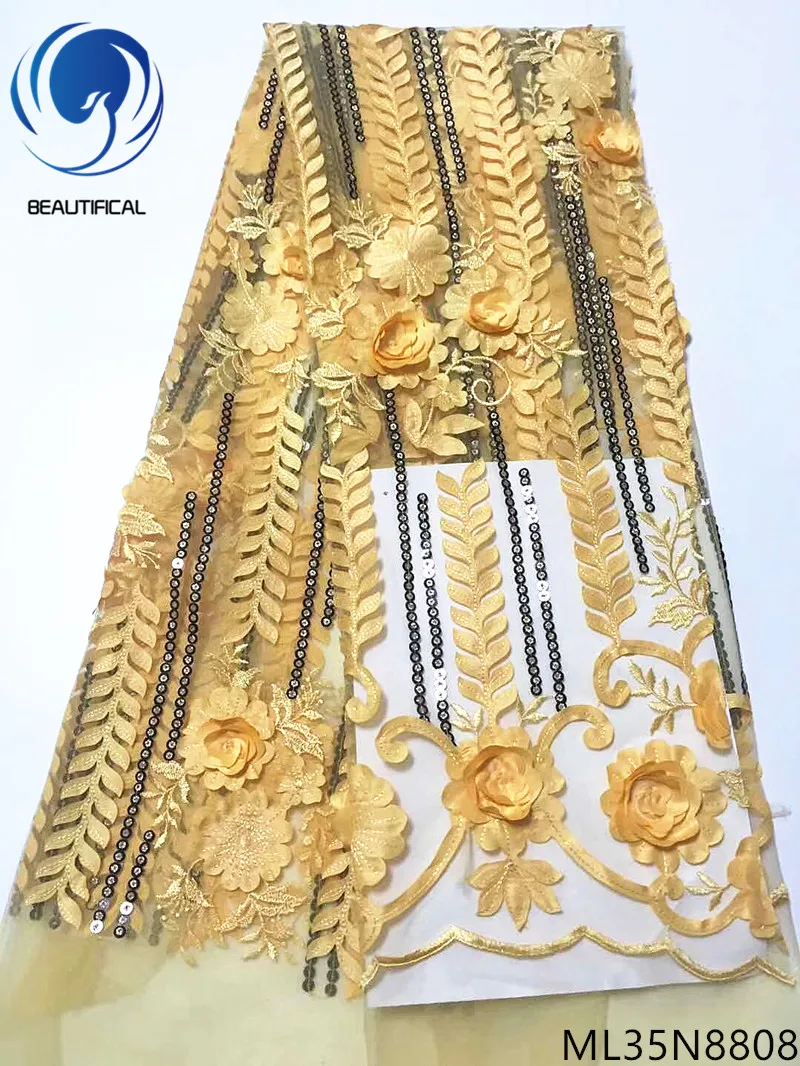 BEAUTIFICAL sequins nigerian tulle lace dress fabric yellow 3d for wedding french lace ML35N88
BEAUTIFICAL sequins nigerian tulle lace dress fabric yellow 3d for wedding french lace ML35N88