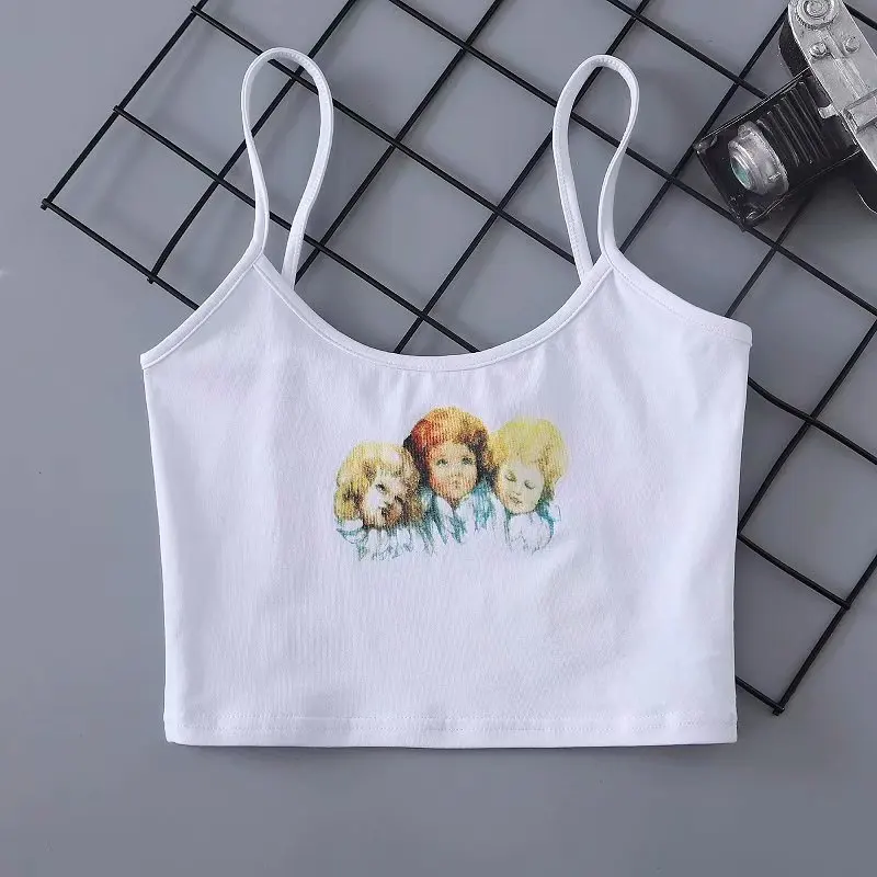 2019 women tanks Sexy Crop Top SummerHarajuku vintage ins hot angel pattern Sleeveless Women Fitness Tank Tops Casual
2019 women tanks Sexy Crop Top SummerHarajuku vintage ins hot angel pattern Sleeveless Women Fitness Tank Tops Casual