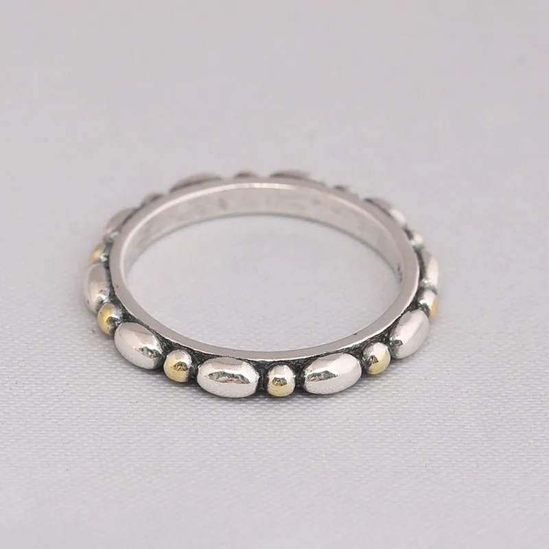 Genuine 925 Sterling Silver Golden Dots And Elliptical Rings Compatible With European Jewelry
Genuine 925 Sterling Silver Golden Dots And Elliptical Rings Compatible With European Jewelry